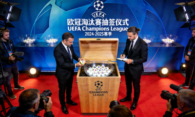 欧冠淘汰赛抽签仪式现场图